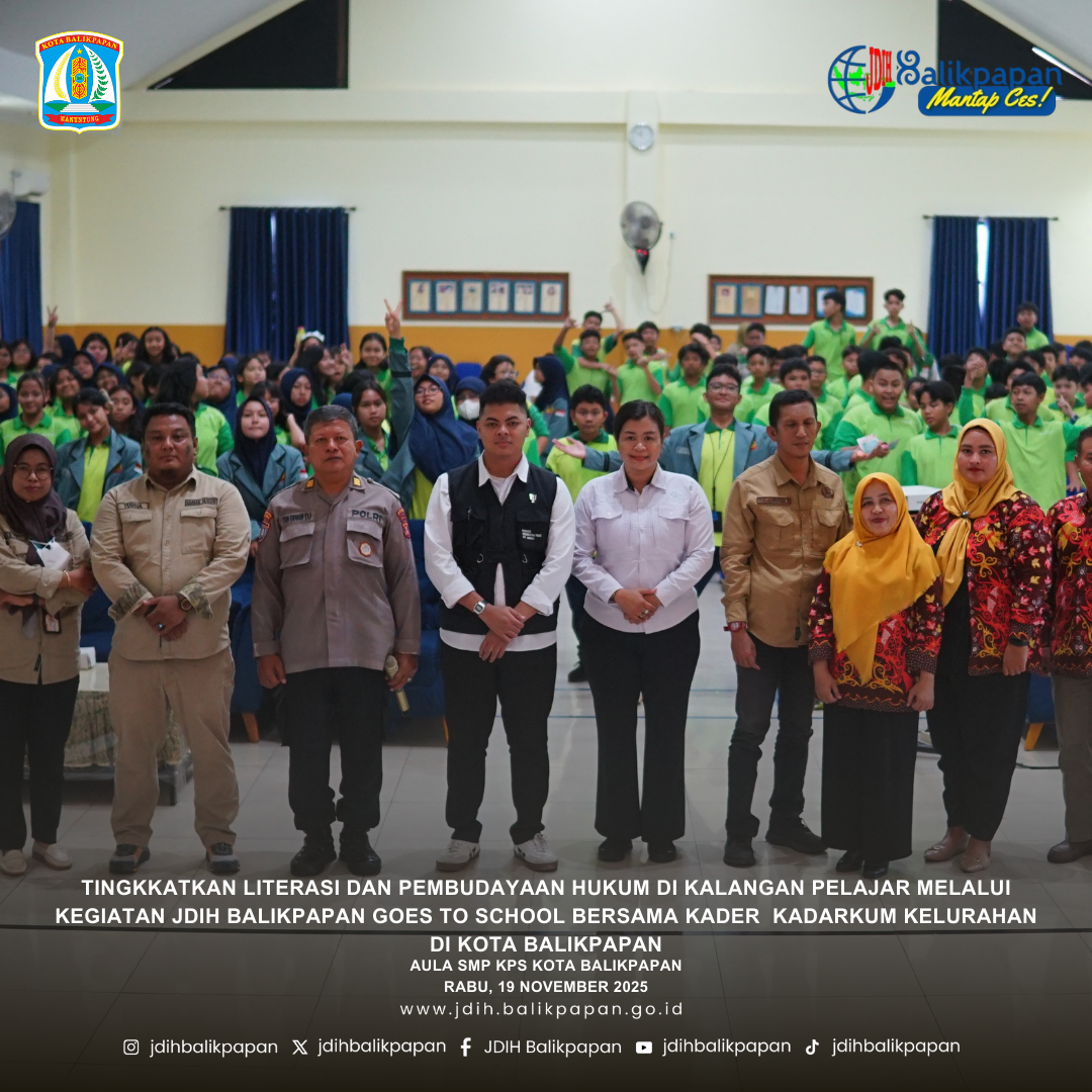 JDIH Balikpapan goes to SMP Nasional KPS Balikpapan