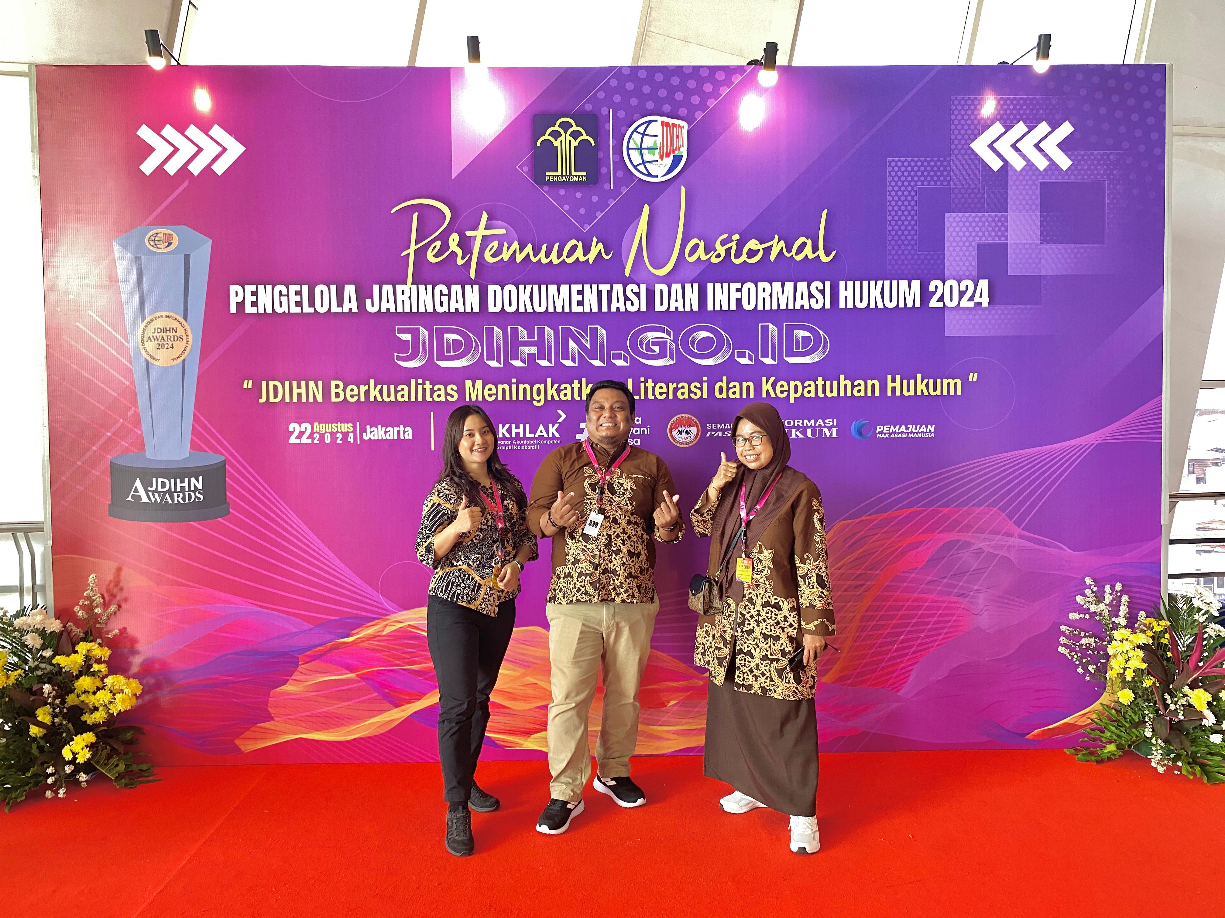 Pemerintah Kota Balikpapan Raih 10 Besar Terbaik Tingkat Nasional Ajang JDIH Award Tahun 2024